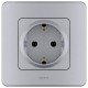 Legrand 673722 Розетка 2К+З - немецкий стандарт - 16 А - 250 В~ - INSPIRIA - алюминий