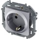 Legrand 673722 Розетка 2К+З - немецкий стандарт - 16 А - 250 В~ - INSPIRIA - алюминий