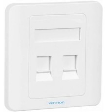 Лицевая панель Vention настенная (тип 86) под модуль Keystone 2 порта Белая Vention IFBW0