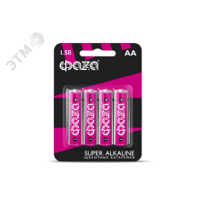 Элемент питания LR 6 (AA) Super Alkaline блистер, 4 шт.