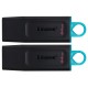 Kingston USB Drive 64GB DataTraveler Exodia USB 3.2 gen.1, черный+бирюзовый Комплект из двух флеш накопителей