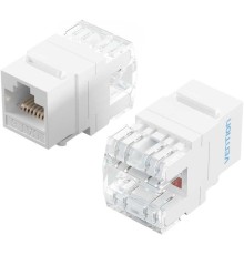 Модуль Vention Keystone Jack Cat.6 неэкранированный 180 градусов Белый Vention IRHW0