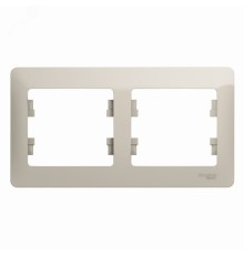 Systeme electric GSL000902 GLOSSA 2-постовая РАМКА, горизонтальная, МОЛОЧНЫЙ