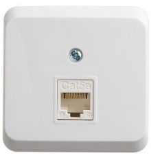Systeme electric KOMA-001B ЭТЮД О/У компьютерная РОЗЕТКА RJ45 кат.5е, БЕЛЫЙ, Россия