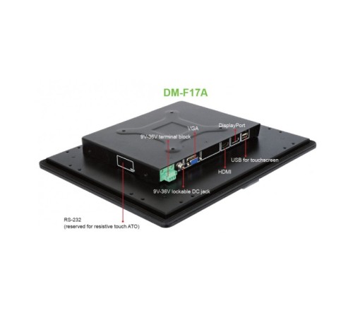 DM-F17A/R-R30 17'' LCD Промышленный монитор с сенсорным экраном, входы VGA, HDMI, Display Port Диагональ экрана 17
Соотношение сторон 4:3
Тип дисплея LCD
Разрешение экрана 1280x1024
Яркость, кд/кв.м 350
Контрастность 1000:1
Угол обзора по горизонтали 170 DM-F17A/R-R30 17'' LCD Промышленный монитор с сенсорным экраном, входы VGA, HDMI, Display Port Диагональ экрана 17
Соотношение сторон 4:3
Тип дисплея LCD
Разрешение экрана 1280x1024
Яркость, кд/кв.м 350
Контрастность 1000:1
Угол обзора по горизонтали 170