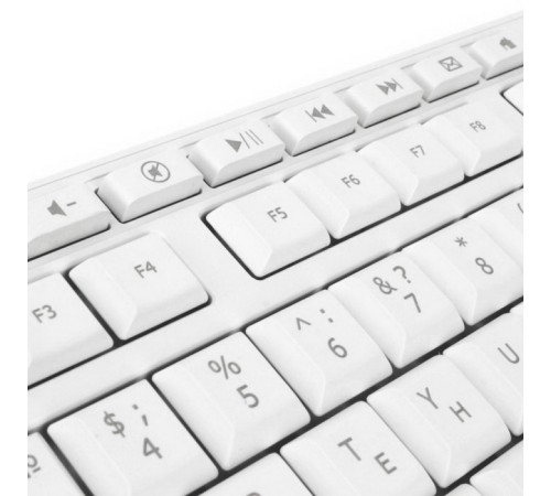 Клавиатура Gembird KB-8430M,{USB, белый, 113 клавиш, 9 кнопок управления мультимедиая, кабель 1,5м} Клавиатура Gembird KB-8430M,{USB, белый, 113 клавиш, 9 кнопок управления мультимедиая, кабель 1,5м}