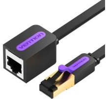 Патч-корд удлинитель Vention прямой SSTP cat.7, RJ45 - 1м. Черный плоский Vention ICBBF