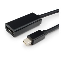 Cablexpert Переходник miniDisplayPort - DisplayPort, 20M/20F, длина 16см, черный (A-mDPM-DPF-001)