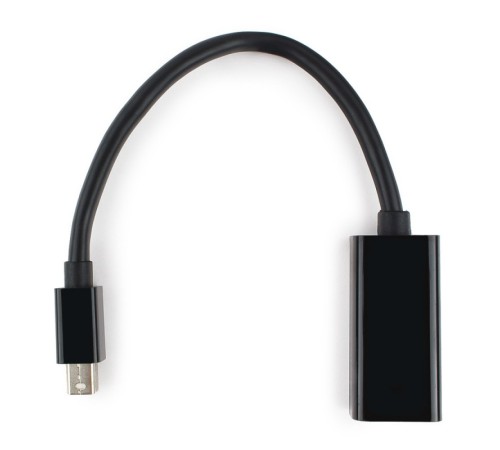 Cablexpert Переходник miniDisplayPort - DisplayPort, 20M/20F, длина 16см, черный (A-mDPM-DPF-001)