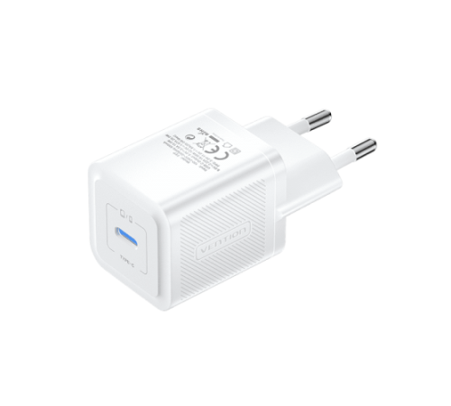 Сетевое зарядное устройство Vention на 1 порт USB С GaN 20W  Белый Vention FEPW0-EU