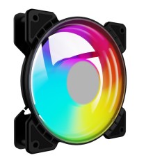 Powercase Вентилятор (M6-14-LED) 5 color LED 140 x 140 х 25 мм (100шт./кор, Molex, 900±10% об/мин) Bulk     M6-14-LED