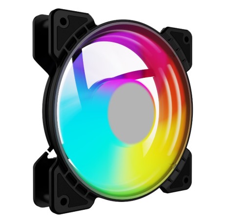 Powercase Вентилятор (M6-14-LED) 5 color LED 140 x 140 х 25 мм (100шт./кор, Molex, 900±10% об/мин) Bulk     M6-14-LED