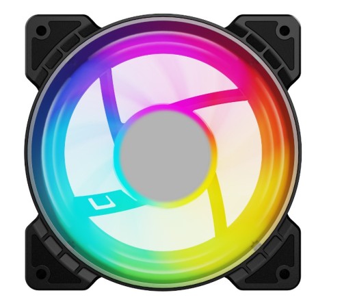 Powercase Вентилятор (M6-14-LED) 5 color LED 140 x 140 х 25 мм (100шт./кор, Molex, 900±10% об/мин) Bulk     M6-14-LED