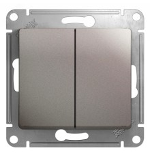 Systeme electric GSL001251 GLOSSA 2-клавишный ВЫКЛЮЧАТЕЛЬ,сх.5,10AX, механизм, ПЛАТИНА