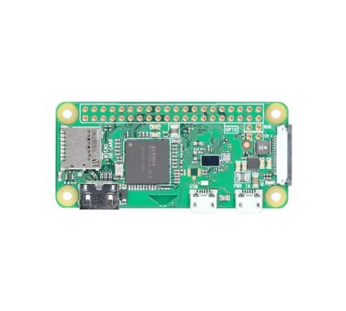 Raspberry Pi Zero W 1GHz single-core CPU, 512MB RAM, Mini HDMI port, Micro USB OTG port, Micro USB power, HAT-compatible 40-pin header, Composite video and reset headers, 
CSI camera connector, 802.11 b/g/n wireless LAN(MBZ)