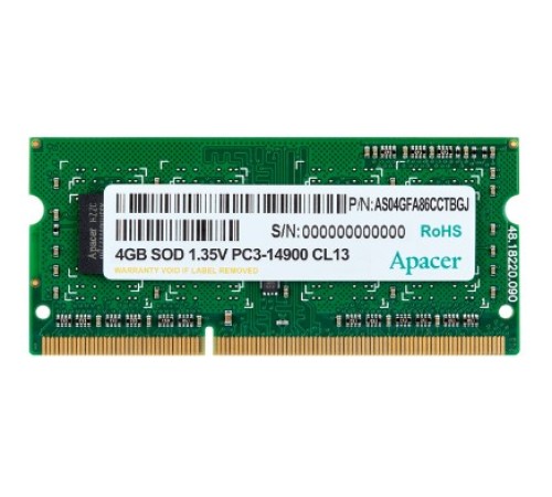 Модуль памяти SODIMM DDR3-1600 4GB DS.04G2K.KAM APACER