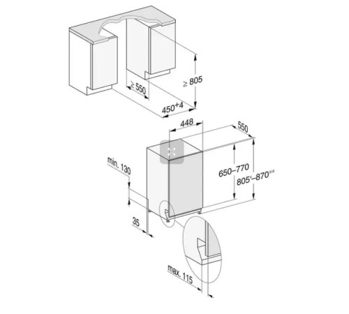 Встраиваемая посудомоечная машина MIELE G 5590 SCVI 45CM