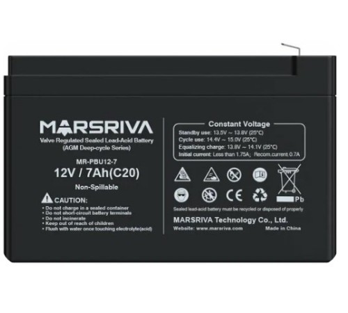 Cменный AGM аккумулятор MR-PBU12-7 MARSRIVA