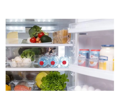 Холодильник Sharp SJ-EX98FBE бежевый трёхкамерный394/211 л морозилка снизу  Side by Side