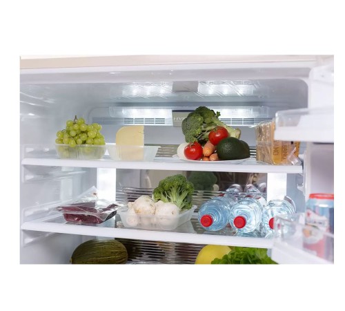 Холодильник Sharp SJ-EX98FBE бежевый трёхкамерный394/211 л морозилка снизу  Side by Side