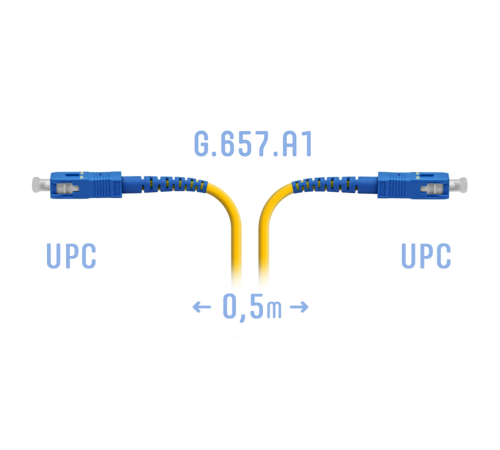 Патчкорд оптический B-Optix SC/UPC SM G.657.A1 0,5 метра
