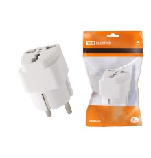 TDM SQ1806-0024 Адаптер универсальный с/з 16А 250В белый