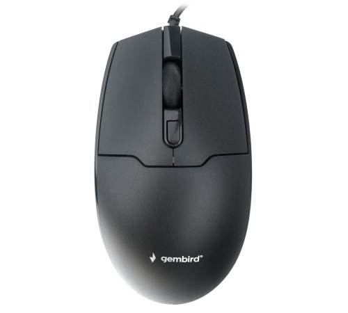 Gembird MOP-430 черный, USB, {проводной, 3кл+колесо-кнопка, 1000/1600 DPI, 1,8 м}