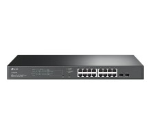 TP-Link SG2218P Коммутатор JetStream Smart с 16 гигабитными портами PoE+ и 2 гигабитными портами SFP