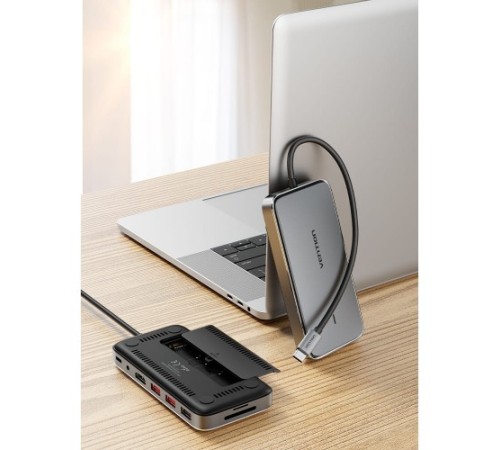 Мультифункциональный хаб Vention USB Type C 9 в 1 Vention Мультифункциональный хаб Vention USB Type C 9 в 1 (TPYBB) (TPYBB)