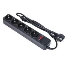 Exegate EX266859RUS Сетевой фильтр Exegate SP-5-1.5B (5 розеток, 1.5м, евровилка, черный)