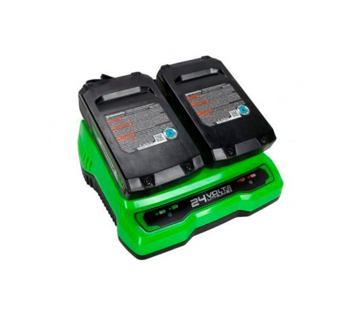 Greenworks Зарядное устройство для 2-х аккумуляторов Greenworks G24X2UC2, 24V [2931907]