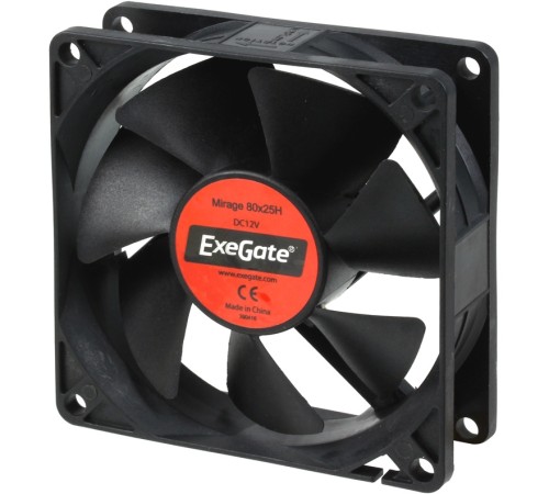 Exegate EX253948RUS Вентилятор ExeGate Mirage-H 80x80x25 гидродинамический подшипник, 2000 RPM, 22dB, 3pin
