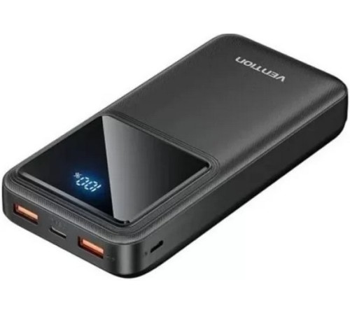 Power Bank Vention 20000mAh(M/C-A/A)22.5W Черный с LED Дисплеем Vention FHLB0