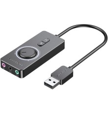 Внешняя звуковая карта Vention USB c регулятором громкости Черная Vention CDRBB