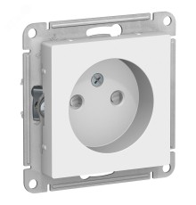 Systeme electric ATN000149 ATLASDESIGN РОЗЕТКА без заземления со шторками, 16А, механизм, БЕЛЫЙ