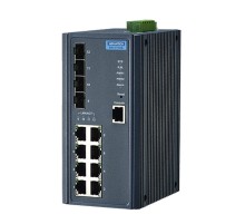 Управляемый коммутатор EKI-7712E-4F-AE Advantech Ethernet, 8 портов RJ-45, 4 порта Gigabit SFP, металлический корпус, IP30
