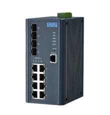 Управляемый коммутатор EKI-7712E-4F-AE Advantech Ethernet, 8 портов RJ-45, 4 порта Gigabit SFP, металлический корпус, IP30
