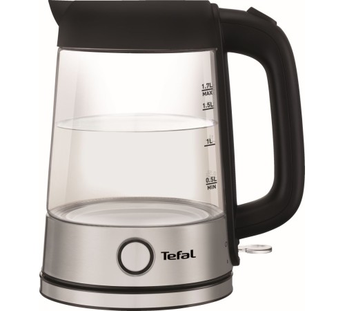 Чайник электрический Tefal Glass Kettle KI750D30 1.7л. 2400Вт серебристый корпус: стекло/металл (8010000020)