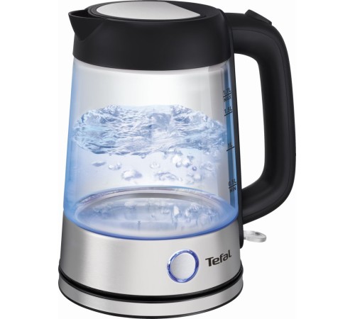 Чайник электрический Tefal Glass Kettle KI750D30 1.7л. 2400Вт серебристый корпус: стекло/металл (8010000020)