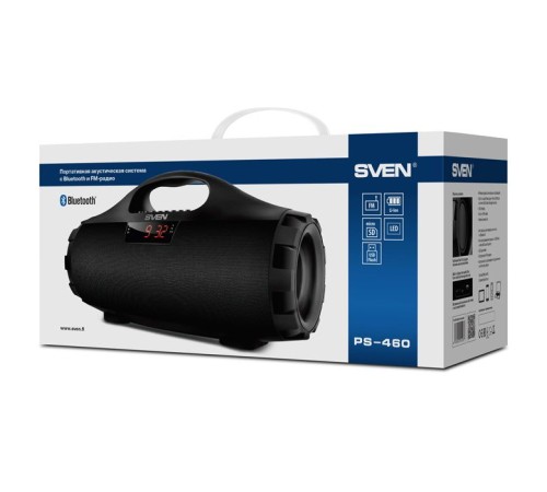 Колонка порт. Sven PS-460 черный 18W 1.0 BT/USB 10м 1800mAh (SV-015237)
