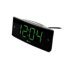 Радиобудильник Harper HCLK-2044 черный LED подсв:зеленая часы:цифровые AM/FM