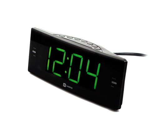 Радиобудильник Harper HCLK-2044 черный LED подсв:зеленая часы:цифровые AM/FM Радиобудильник Harper HCLK-2044 черный LED подсв:зеленая часы:цифровые AM/FM