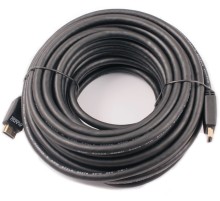 Кабель аудио-видео LAZSO WH-111 HDMI (m)/HDMI (m) 15м. позолоч.конт. черный (WH-111(15M))