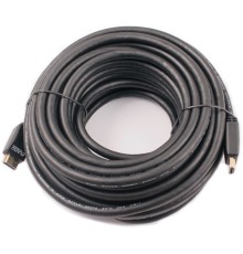 Кабель аудио-видео LAZSO WH-111 HDMI (m)/HDMI (m) 15м. позолоч.конт. черный (WH-111(15M))