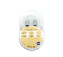 Кабель аудио-видео LAZSO WH-111-B HDMI (m)/HDMI (m) 1м. позолоч.конт. черный (WH-111(1M)-B)