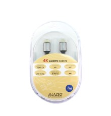 Кабель аудио-видео LAZSO WH-111-B HDMI (m)/HDMI (m) 1м. позолоч.конт. черный (WH-111(1M)-B)