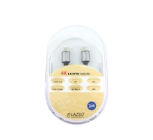 Кабель аудио-видео LAZSO WH-111-B HDMI (m)/HDMI (m) 3м. позолоч.конт. черный (WH-111(3M)-B)