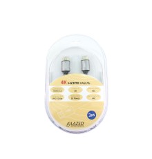 Кабель аудио-видео LAZSO WH-111-B HDMI (m)/HDMI (m) 3м. позолоч.конт. черный (WH-111(3M)-B)