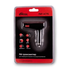 Автомобильный FM-модулятор Ritmix FMT-A775 черный MicroSD BT USB (15119075)