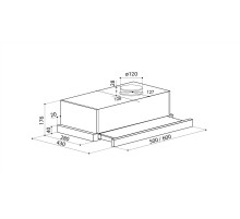 Вытяжка встраиваемая Lex Hubble 500 IV слоновая кость управление: кнопочное (1 мотор)